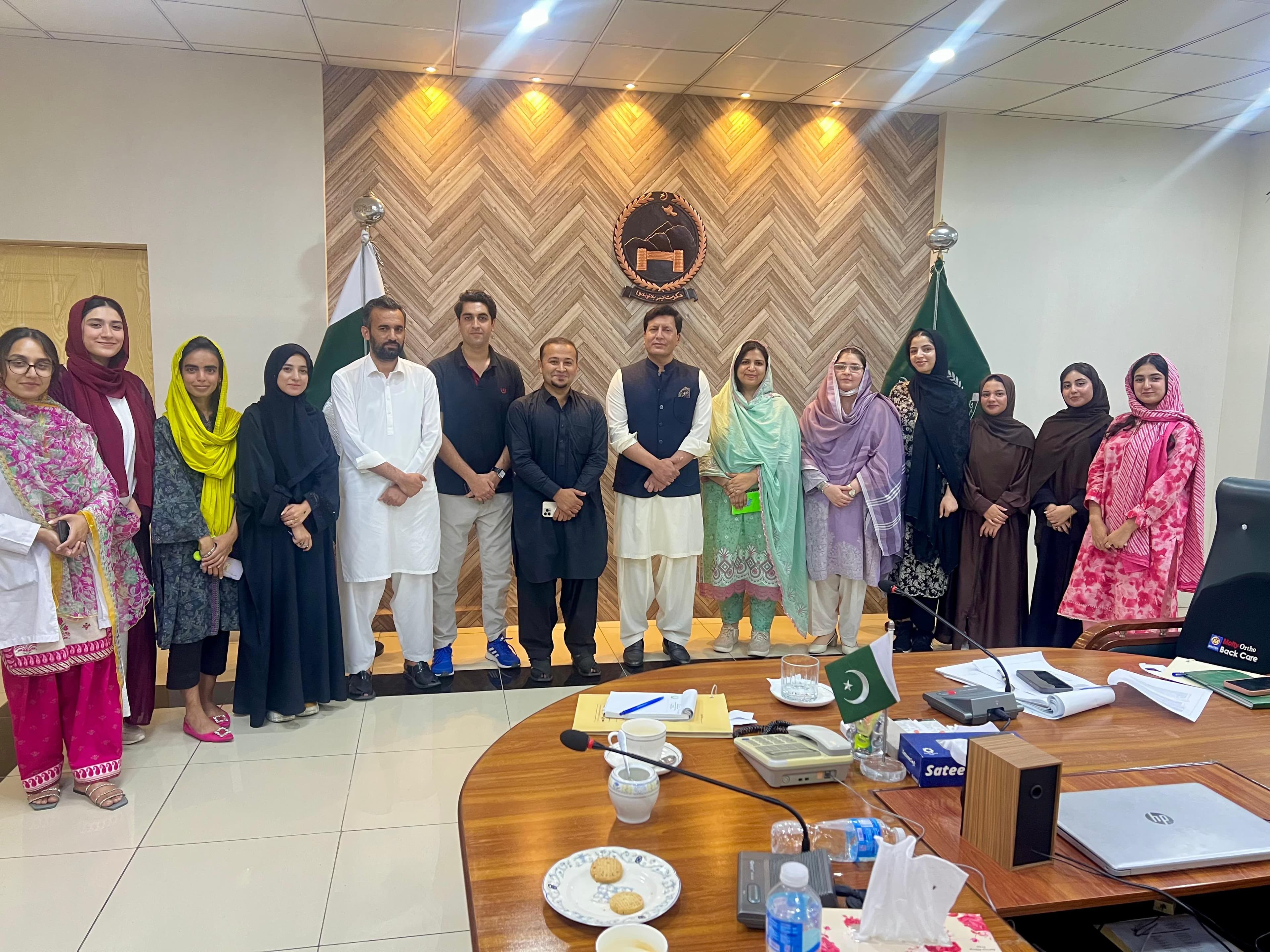 Al-Waseela team at the Commissioner Office, Hazara